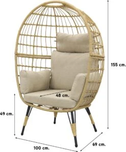Lola Egg Relaxstoel - Natural Sand - Mand Stoel -Tuin En Buiten 1002x1200 6