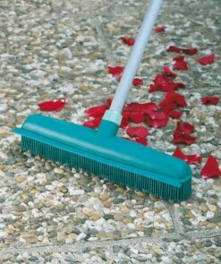 Leifheit Classic Suprabezem - Rubberen Bezem Met Telescoopsteel - 80-140 Cm Steellengte - 35 Cm Veegbreedte -Tuin En Buiten 1006x1200