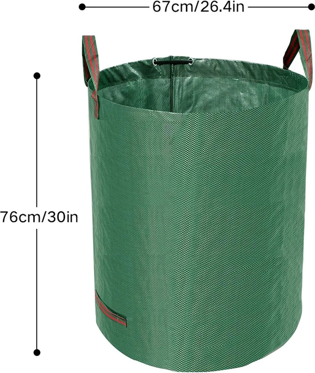 Tuin Afvalzakken - 2 Stuks - Opvouwbare Afvalzak - Tuin Afvalzak - Bladzakken - Waterstotend Tuinafvalzak - 270L 6 Tuin Afvalzakken - 2 Stuks - Opvouwbare Afvalzak - Tuin Afvalzak - Bladzakken - Waterstotend Tuinafvalzak - 270L - Afbeelding 6