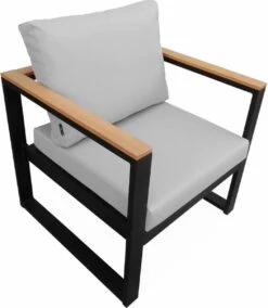 Loungeset 5 Plaatsen Van Aluminium En Eucalyptus – NAZCA – Antraciet Structuur, Lichtgrijs Kussens 16 Loungeset 5 Plaatsen Van Aluminium En Eucalyptus – NAZCA – Antraciet Structuur, Lichtgrijs Kussens -Tuin En Buiten 1045x1200