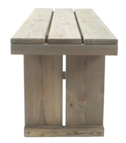 Toulouse Tuinbank Zonder Rugleuning - Licht Grijs - 118 Cm - Houten Tuinbank - Steigerhouten Tuinbank - Tuinbankje -Tuin En Buiten 1060x1200