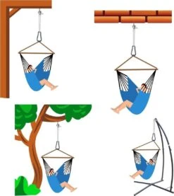 Metalen Ophangset Tot 160kg - Massieve Bevestiging Set Voor Hangstoel Hangmat - Plafond Wand Montage -Tuin En Buiten 1071x1200