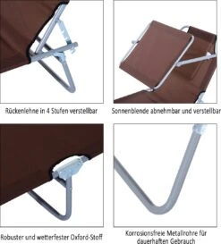 Outsunny Ligstoel Ligbank Voor Buiten Ligstoel Voor Op Het Strand Inklapbaar Met Zonnedak 3 Kleuren 84B-001 -Tuin En Buiten 1086x1200 1