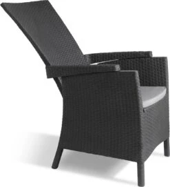 Allibert Vermont Verstelbare Tuinstoel - 64x68x107cm - Grafiet -Tuin En Buiten 1095x1200 2