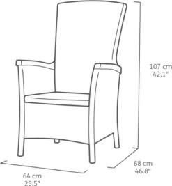 Allibert Vermont Verstelbare Tuinstoel - 64x68x107cm - Grafiet -Tuin En Buiten 1111x1200 3