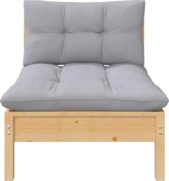 VidaXL 3-delige Loungeset Met Grijze Kussens Massief Grenenhout -Tuin En Buiten 1118x1200 2