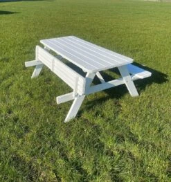 Goedkopepicknicktafels.nl | Witte XL Picknicktafel | Tuintafel 6 Persoons | Wit Gespoten Gedroogd Grenen Hout! 9 Goedkopepicknicktafels.nl | Witte XL Picknicktafel | Tuintafel 6 Persoons | Wit Gespoten Gedroogd Grenen Hout! -Tuin En Buiten 1125x1200 3