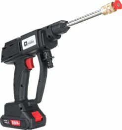 Merkloos Elektrische Accu-Hogedrukreiniger - 20Bar - Multifunctioneel Mondstuk - Draagbaar Oplaadbaar Snoerloos - Reinigingsspuitpistool - Met Rijke Accessoires - Voor Makita 18V-batterij - Voor Auto, Tuin, Terras, Raam (Zwart) -Tuin En Buiten 1129x1200