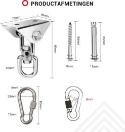 Ophangsysteem - Plafondhaak RVS - Ophanghaak TRX - Hangstoel Buiten - Hangstoel Binnen – Schommelstoel - Schommel - Bokszakken - RVS - 300kg 10 Ophangsysteem - Plafondhaak RVS - Ophanghaak TRX - Hangstoel Buiten - Hangstoel Binnen – Schommelstoel - Schommel - Bokszakken - RVS - 300kg -Tuin En Buiten 1137x1200 1
