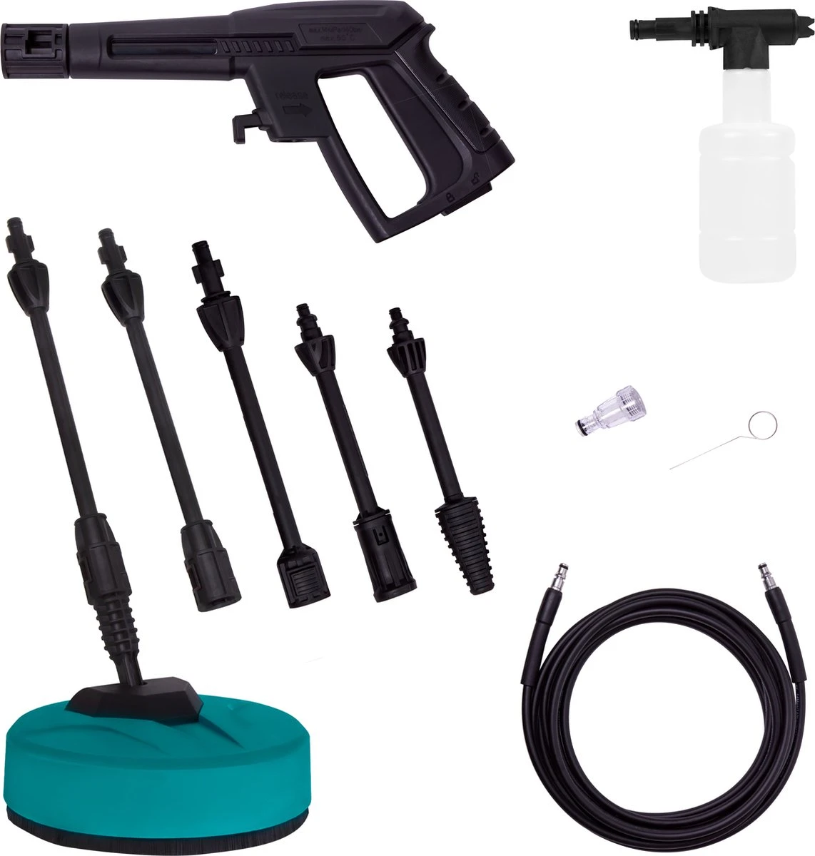 VONROC Hogedrukreiniger V14-2 - 1400W – 110 Bar – 390 L/h – Incl. 5m Slang, Reinigingsmiddelen Flesje, Terrasreiniger En Meer 7 VONROC Hogedrukreiniger V14-2 - 1400W – 110 Bar – 390 L/h – Incl. 5m Slang, Reinigingsmiddelen Flesje, Terrasreiniger En Meer - Afbeelding 7