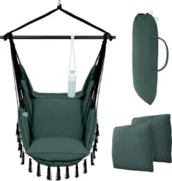 Vita5 XXL Hangstoel | Binnen&Buiten Hangnest | Incl. 2 Kussens En Boekenvak | Volwassenen&Kinderen | Hangmatstoel Tot 225kg | Donkergroen 22 Vita5 XXL Hangstoel | Binnen&Buiten Hangnest | Incl. 2 Kussens En Boekenvak | Volwassenen&Kinderen | Hangmatstoel Tot 225kg | Donkergroen -Tuin En Buiten 1142x1200 6