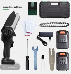 Mardin Mini Kettingzaag - Snoeizaag - Kettingzaag - Kettingzaag Electrisch Met 2 Accu - Inclusief Koffer - 1 Extra Accu - Zwart -Tuin En Buiten 1151x1200 1