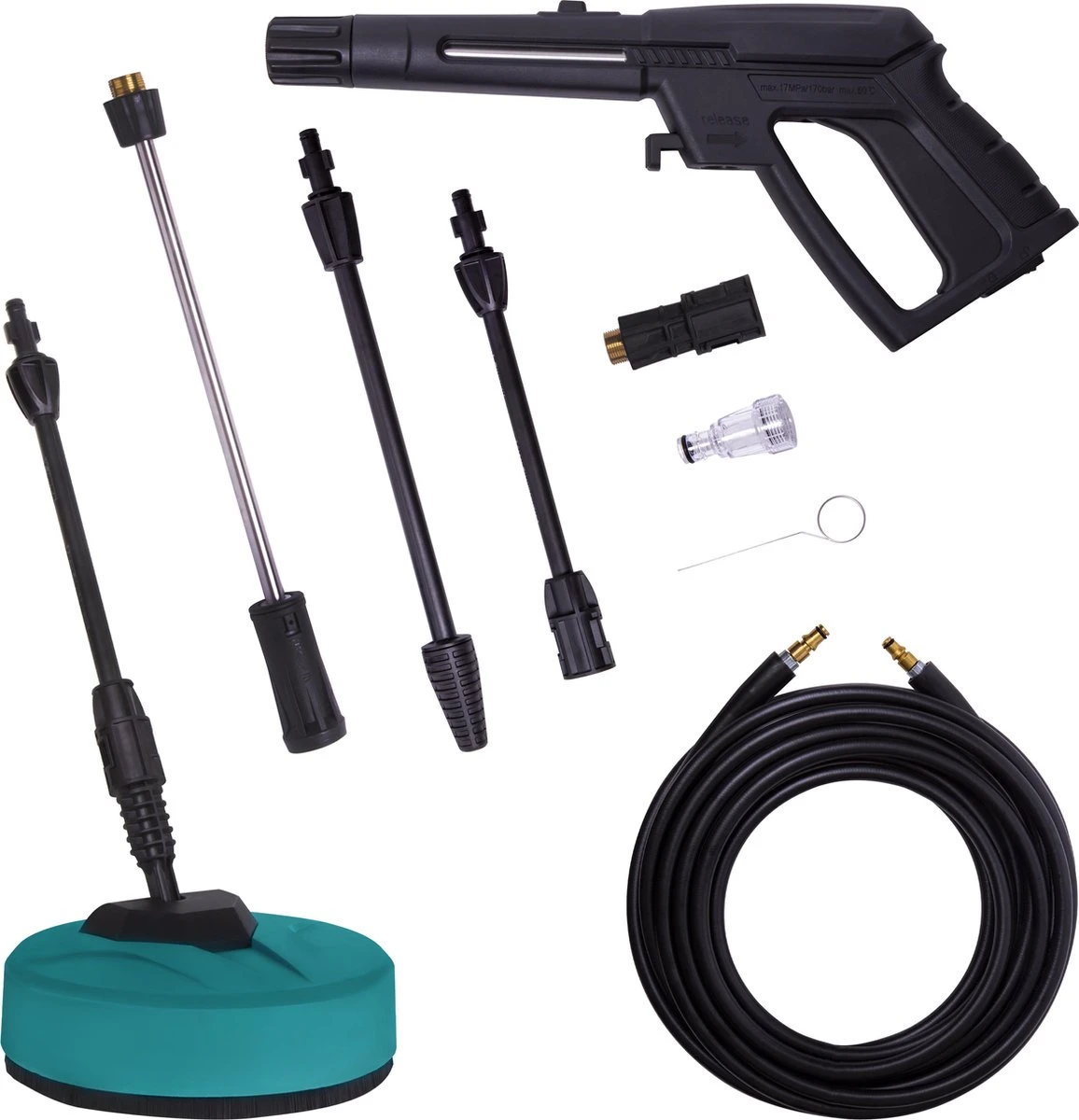 VONROC Hogedrukreiniger V22-2 2200W – 170 Bar – 450 L/h – Incl. 8m Slang, Terrasreiniger, Reinigingstank En Meer 9 VONROC Hogedrukreiniger V22-2 2200W – 170 Bar – 450 L/h – Incl. 8m Slang, Terrasreiniger, Reinigingstank En Meer - Afbeelding 9