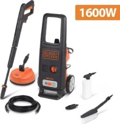 Black & Decker BLACK+DECKER Hogedrukreiniger BXPW1600PE - 1600 Watt - 125 Bar - 420 L/u - Verrijdbaar