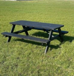 Goedkopepicknicktafels.nl | Zwarte XL Picknicktafel | Tuintafel 6 Persoons | Zwart Gespoten Gedroogd Grenen Hout! -Tuin En Buiten 1177x1200 3