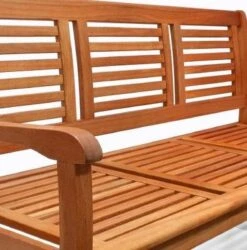 Casaria Tuinbank - FSC®-Gecertificeerd Eucalyptushout - 153cm Bruin -Tuin En Buiten 1185x1200 13