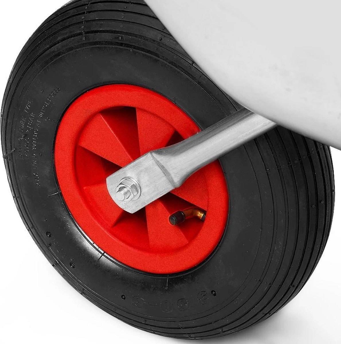 Gardebruk Kruiwagen 80 Liter – Belastbaarheid 100 Kg - Zilver 4 Gardebruk Kruiwagen 80 Liter – Belastbaarheid 100 Kg - Zilver - Afbeelding 4