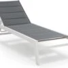 Blumfeldt Renazzo Lounge Ligstoel - Ligbed Voor De Tuin - Aluminium Tuinstoel - 6 Standen - Waterafstotend - Bekleding Van 70 % Pvc En 30 % Polyetheen - Grijs