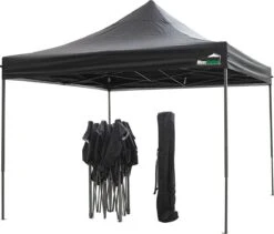 Tuin En Buiten 5 MaxxGarden Easy-up Partytent - 3x3m - Standaard - Waterdicht - Opvouwbaar - Inclusief Draagtas - Zwart
