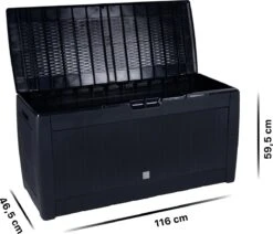 Opbergbox 310L UV-Bestendig Weerbestendig Wielen Tuinbox Rotan-look Antraciet 27 Opbergbox 310L UV-Bestendig Weerbestendig Wielen Tuinbox Rotan-look Antraciet -Tuin En Buiten 1200x1031