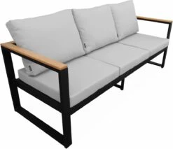 Loungeset 5 Plaatsen Van Aluminium En Eucalyptus – NAZCA – Antraciet Structuur, Lichtgrijs Kussens 13 Loungeset 5 Plaatsen Van Aluminium En Eucalyptus – NAZCA – Antraciet Structuur, Lichtgrijs Kussens -Tuin En Buiten 1200x1035