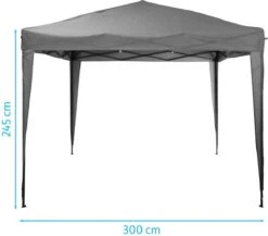Ambiance Easy-up Partytent - 3x3m - Opvouwbaar - Grijs -Tuin En Buiten 1200x1055