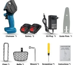 Merkloos Mini Accu Kettingzaag - 4 Inch Elektrische Boomzaag - Handkettingzaag - Met 2 Accu En 1 Oplader - Voor Tuinboom Ranch Bomen Snijden Hout- Blauw 29 Merkloos Mini Accu Kettingzaag - 4 Inch Elektrische Boomzaag - Handkettingzaag - Met 2 Accu En 1 Oplader - Voor Tuinboom Ranch Bomen Snijden Hout- Blauw -Tuin En Buiten 1200x1062 2