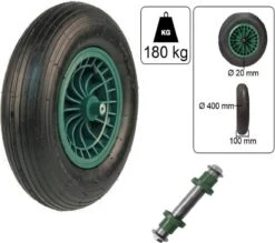 Kruiwagen Wiel 4.00 - 8 Luchtband Lijnprofiel - Asdiameter 20mm 26 Kruiwagen Wiel 4.00 - 8 Luchtband Lijnprofiel - Asdiameter 20mm -Tuin En Buiten 1200x1062