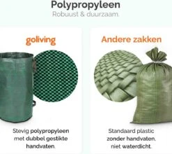 Goliving Tuinafvalzak - Set Van 2- Tuinafvalzakken Opvouwbaar - Tuinzak - Tuinafvalemmer - 2x 280 Liter - Groen -Tuin En Buiten 1200x1068 3