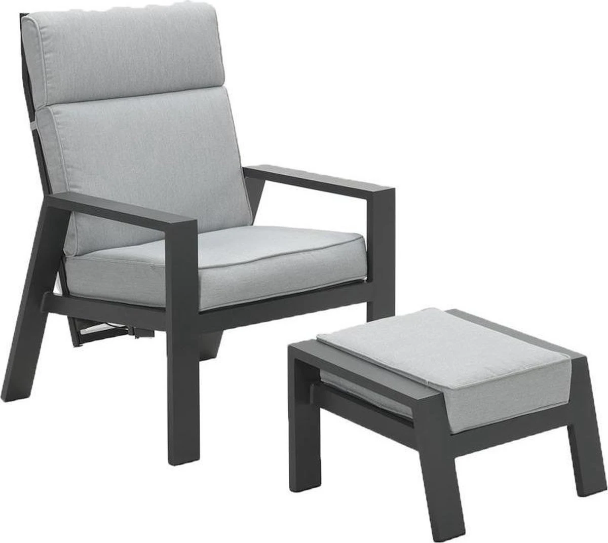 Garden Impressions Max Verstelbare Stoel + Voetenbank 1 Garden Impressions Max Verstelbare Stoel + Voetenbank