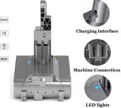 Vervangende Accu Batterij Geschikt Voor Dyson V8 Steelstofzuiger - 21.6V 6000mAh - V8 - SV10 - V8 Absolute – Fluffy – Animal – Dier – Geschikt Geschikt Voor Dyson Batterij 11 Vervangende Accu Batterij Geschikt Voor Dyson V8 Steelstofzuiger - 21.6V 6000mAh - V8 - SV10 - V8 Absolute – Fluffy – Animal – Dier – Geschikt Geschikt Voor Dyson Batterij -Tuin En Buiten 1200x1073