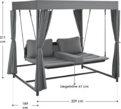 Schommelbank / Ligbank Kassandra - Donkergrijs 25 Schommelbank / Ligbank Kassandra - Donkergrijs -Tuin En Buiten 1200x1081 2