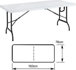 MaxxGarden Klaptafel - Inklapbare Tafel - Opvouwbare Tuintafel - Weerbestendig - Inclusief Handvat - 180x70x74 -Tuin En Buiten 1200x1105 2