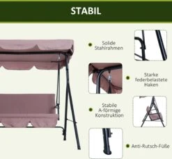 Outsunny Hollywoodschommel 3-zits Tuinschommel Schommelbank Met Dak 3 Kleuren 84A-054 16 Outsunny Hollywoodschommel 3-zits Tuinschommel Schommelbank Met Dak 3 Kleuren 84A-054 -Tuin En Buiten 1200x1113 6