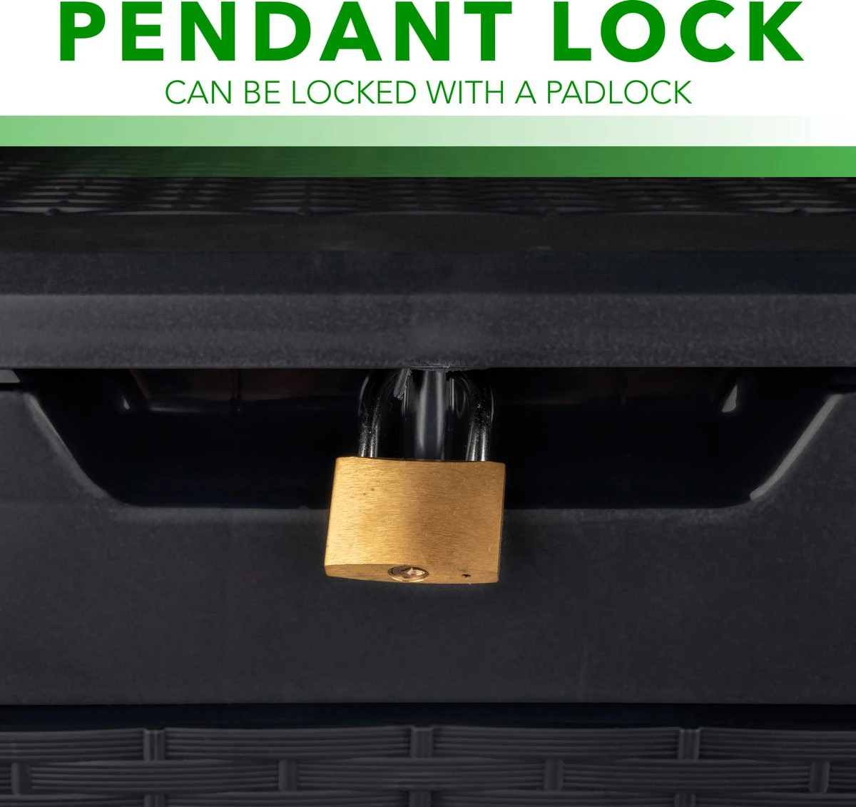 Opbergbox 310L UV-Bestendig Weerbestendig Wielen Tuinbox Rotan-look Antraciet 10 Opbergbox 310L UV-Bestendig Weerbestendig Wielen Tuinbox Rotan-look Antraciet - Afbeelding 10