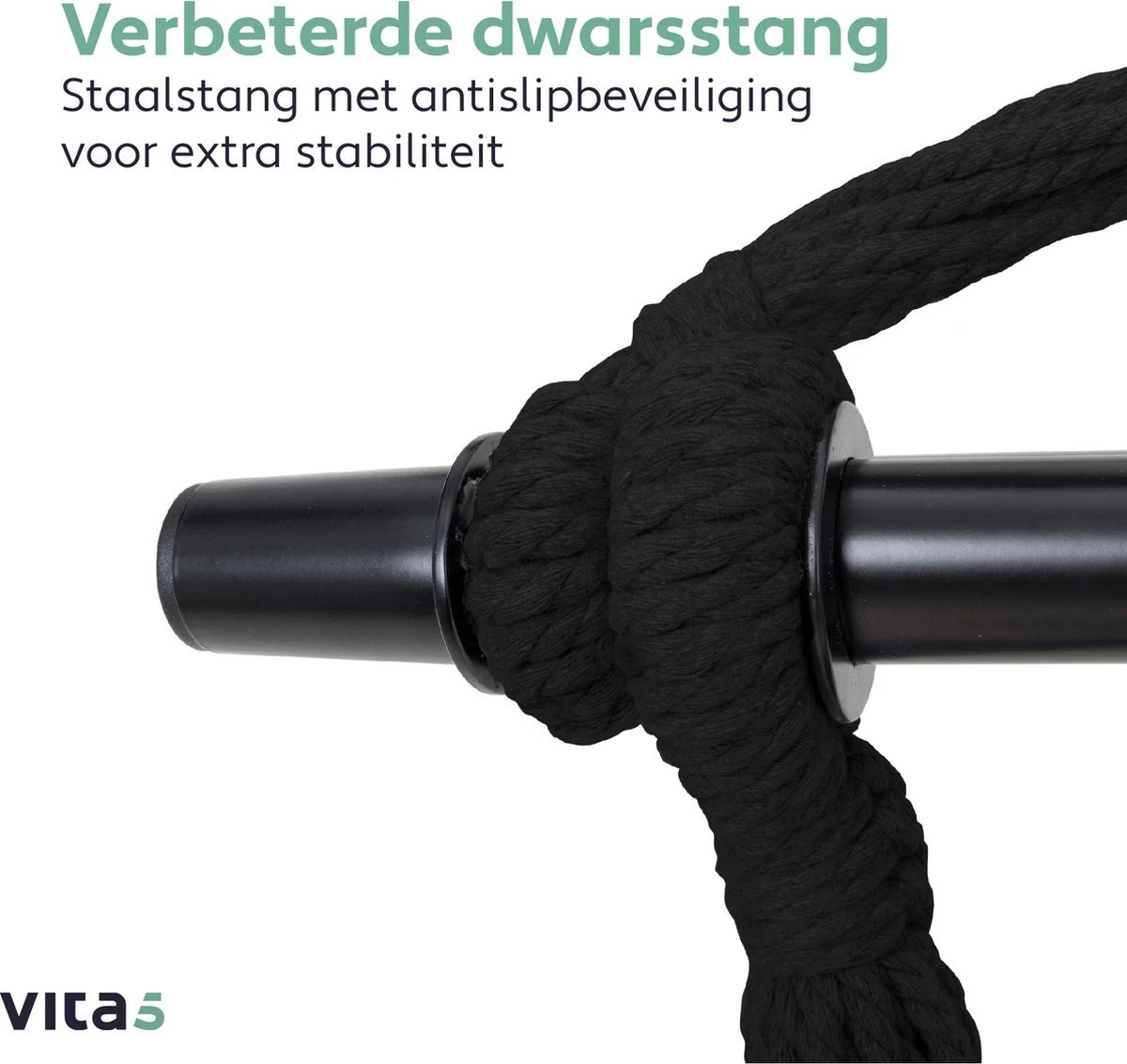 Vita5 XXL Hangstoel | Binnen&Buiten Hangnest | Incl. 2 Kussens En Boekenvak | Volwassenen&Kinderen | Hangmatstoel Tot 225kg | Grijs 6 Vita5 XXL Hangstoel | Binnen&Buiten Hangnest | Incl. 2 Kussens En Boekenvak | Volwassenen&Kinderen | Hangmatstoel Tot 225kg | Grijs - Afbeelding 6