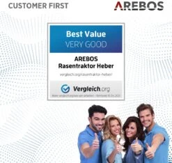 AREBOS Zitmaaierkrik Zitmaaier Kriksysteem Krik Hijstoestel Reinigingshulp 400kg -Tuin En Buiten 1200x1135 1