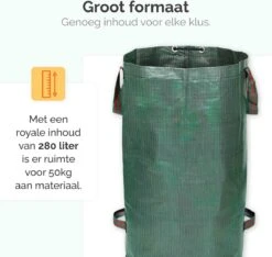 Goliving Tuinafvalzak - Set Van 2- Tuinafvalzakken Opvouwbaar - Tuinzak - Tuinafvalemmer - 2x 280 Liter - Groen -Tuin En Buiten 1200x1136