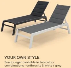 Blumfeldt Renazzo Lounge Ligstoel - Ligbed Voor De Tuin - Aluminium Tuinstoel - 6 Standen - Waterafstotend - Bekleding Van 70 % Pvc En 30 % Polyetheen - Grijs 12 Blumfeldt Renazzo Lounge Ligstoel - Ligbed Voor De Tuin - Aluminium Tuinstoel - 6 Standen - Waterafstotend - Bekleding Van 70 % Pvc En 30 % Polyetheen - Grijs -Tuin En Buiten 1200x1137 1