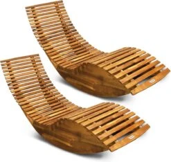 Tuin En Buiten 17 Casaria Ligstoel FSC®-gecertificeerd – Acacia Hout – 2 Stuks