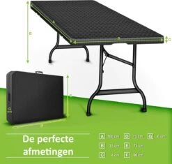 Sens Design Tuintafel Kunststof - Campingtafel Inklapbaar - Rotan-Look -Tuin En Buiten 1200x1142 3