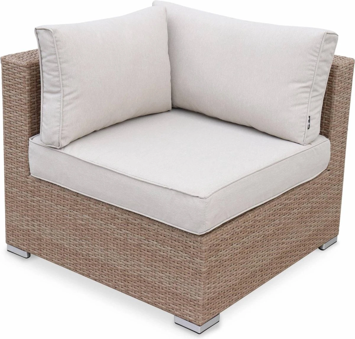 Alice's Garden Loungeset Napoli - 5 Plaatsen - Wicker - 6 Elementen - Beige/Beige 4 Alice's Garden Loungeset Napoli - 5 Plaatsen - Wicker - 6 Elementen - Beige/Beige - Afbeelding 4