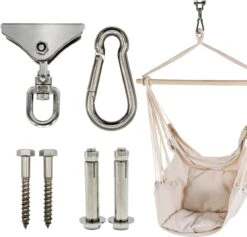Itstrong® Plafondhaak Ophangsysteem Voor Binnen & Buiten – Ophanghaak Voor Bokszak – Schommel – Schommelstoel – Hangstoel - RVS