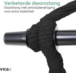 Vita5 XXL Hangstoel | Binnen&Buiten Hangnest | Incl. 2 Kussens En Boekenvak | Volwassenen&Kinderen | Hangmatstoel Tot 225kg | Donkergroen 18 Vita5 XXL Hangstoel | Binnen&Buiten Hangnest | Incl. 2 Kussens En Boekenvak | Volwassenen&Kinderen | Hangmatstoel Tot 225kg | Donkergroen -Tuin En Buiten 1200x1152 5