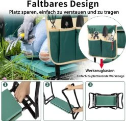 Uten - Kniebankje Tuin - Knie Steun - Tuinkruk Inklapbaar - Kniesteun Tuinieren - Kniekussen - Tot 150 Kg - Groen -Tuin En Buiten 1200x1156