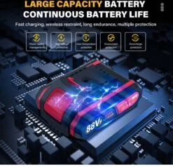 Violeworks® Accu Kettingzaag - Snoeizaag - Mini Kettingzaag - Handkettingzaag - Ook Voor Makita - Elektrische Kettingzaag - Elektrische Snoeischaar - Op Batterij - 2900 MAh - 1080W - 88V -Tuin En Buiten 1200x1156 6