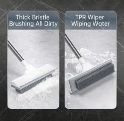 Synx Tools Luiwagen Borstel 2-in-1 Trekker - Badkamer Borstel Vloertrekker Met Steel Schrobborstel - Harde Borstelharen - Vloerwisser Badkamer - Met Telescopische Steel -Tuin En Buiten 1200x1169 2