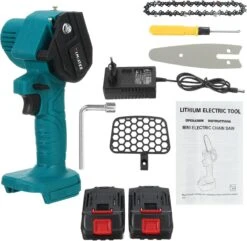 Merkloos Mini Accu Kettingzaag - 4 Inch Elektrische Boomzaag - Handkettingzaag - Met 2 Accu En 1 Oplader - Voor Tuinboom Ranch Bomen Snijden Hout- Blauw 20 Merkloos Mini Accu Kettingzaag - 4 Inch Elektrische Boomzaag - Handkettingzaag - Met 2 Accu En 1 Oplader - Voor Tuinboom Ranch Bomen Snijden Hout- Blauw -Tuin En Buiten 1200x1170 5
