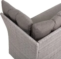 Beliani VITERBO - Loungeset Voor 8 - Grijs - PE Rotan -Tuin En Buiten 1200x1172