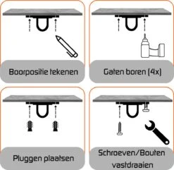 Plafondhaak – Voor Beton En Hout - Hangstoel – Hangmat – Bokszak – RVS – Binnen En Buiten – Ophangsysteem – Ophanghaak – 400KG -Tuin En Buiten 1200x1173 4